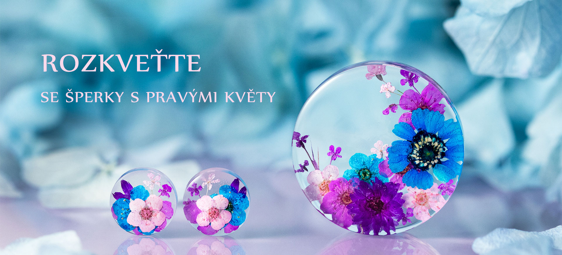 Šperky s pravými květy